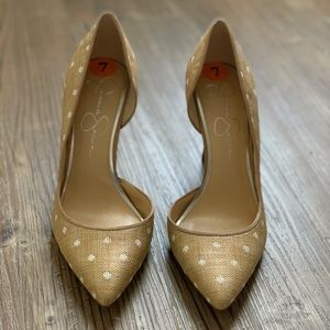 Jessica Simpson polka dot pumps size 7